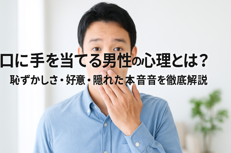 口に手を当てる男性の心理とは？恥ずかしさ・好意・隠れた本音を徹底解説