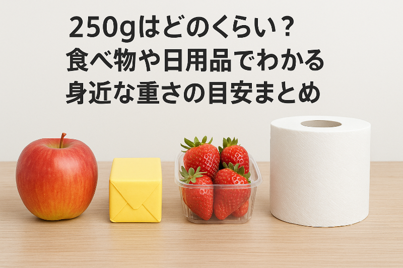 250gはどのくらい？食べ物や日用品でわかる身近な重さの目安まとめ