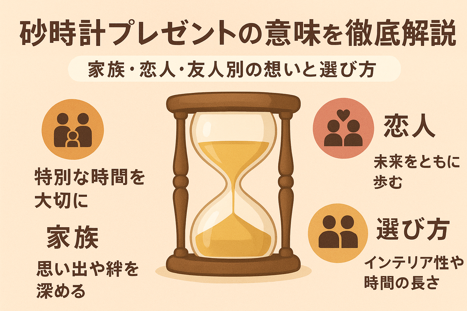 砂時計プレゼントの意味を徹底解説｜家族・恋人・友人別の想いと選び方