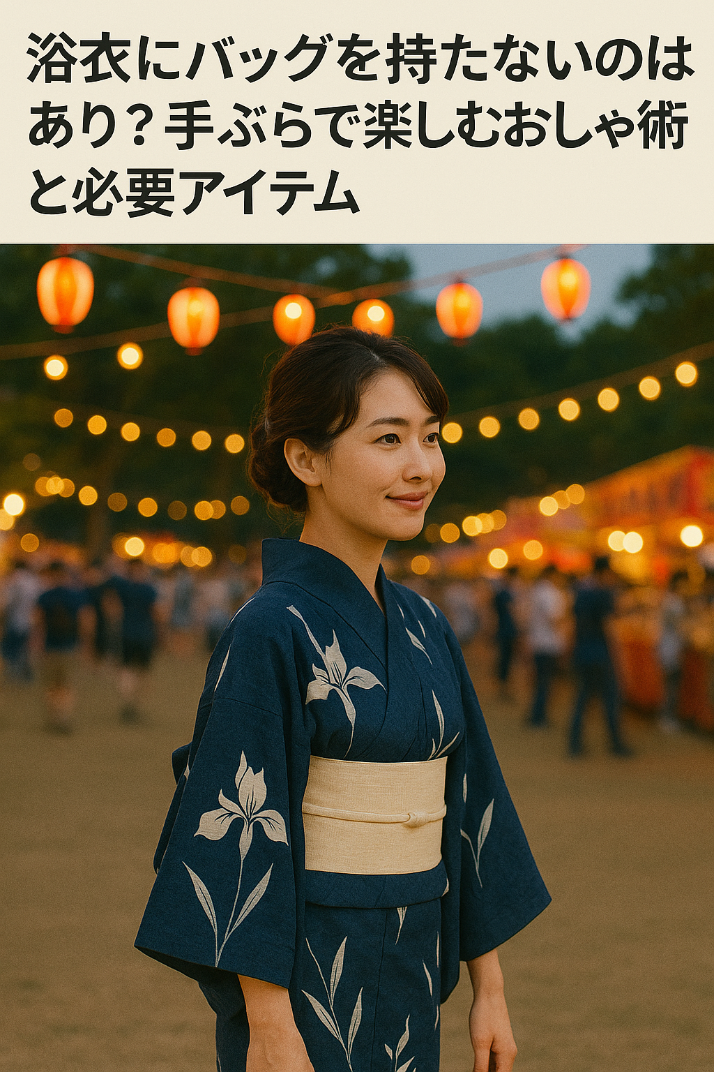 浴衣にバッグを持たないのはあり？手ぶらで楽しむおしゃれ術と必要アイテム