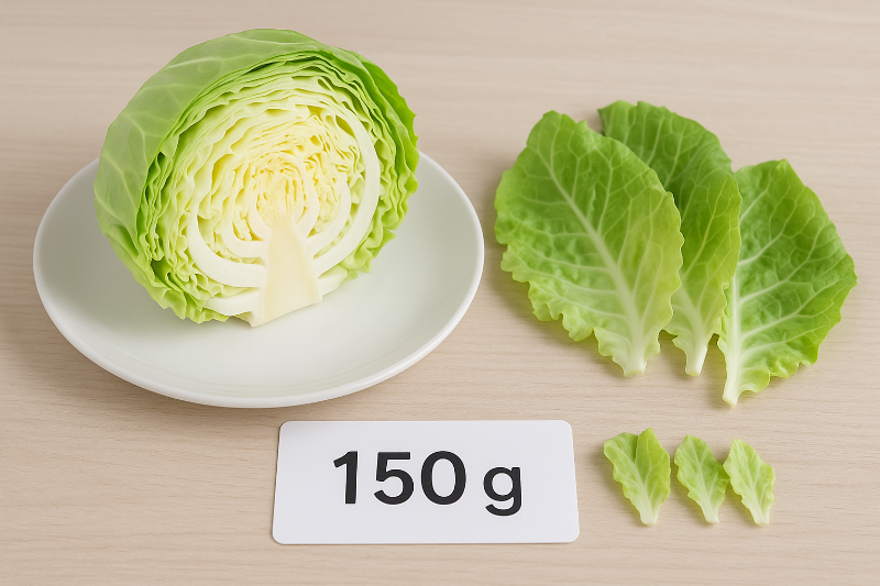 キャベツ150gはどれくらい？写真でわかる量とカロリー・葉の枚数を解説