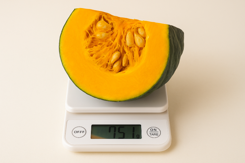 かぼちゃ1/4の重さはどのくらい？可食部・カロリー・糖質まで徹底解説