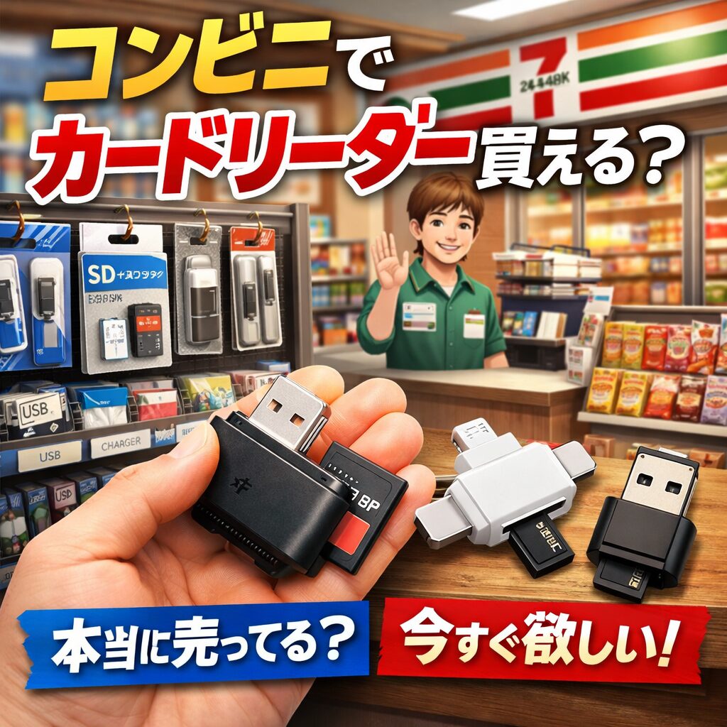コンビニでカードリーダーは買える？今すぐ手に入る場所を徹底解説