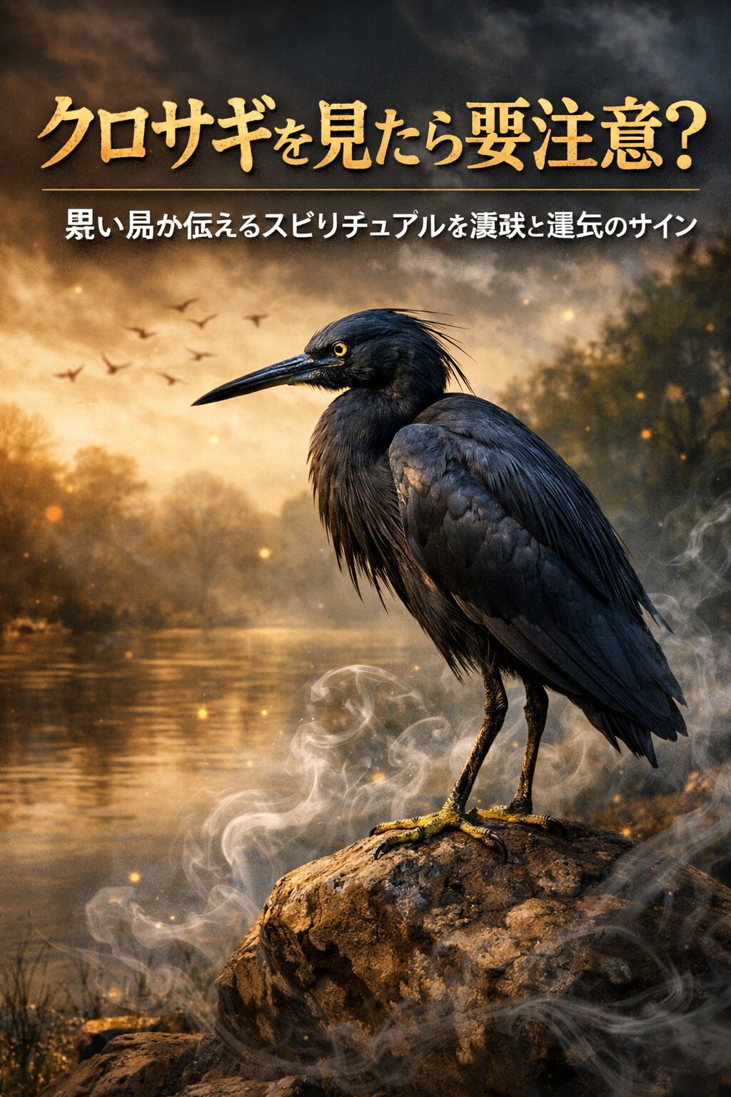 クロサギを見たら要注意？黒い鳥が伝えるスピリチュアルな意味と運気のサイン