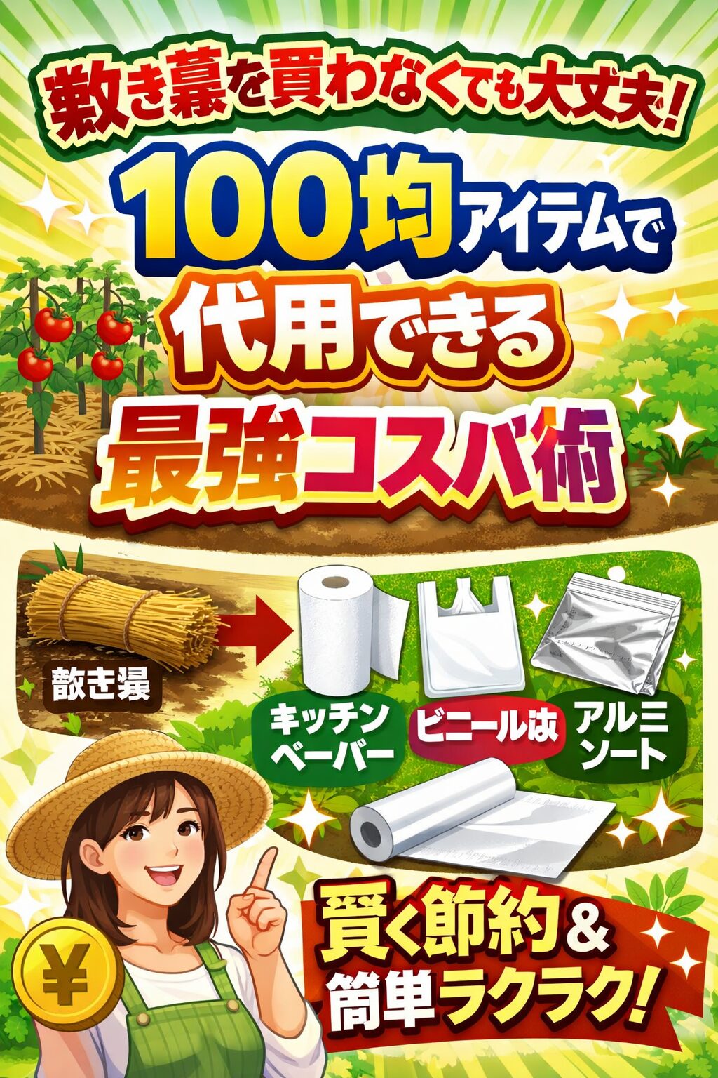 敷き藁を買わなくても大丈夫！100均アイテムで代用できる最強コスパ術