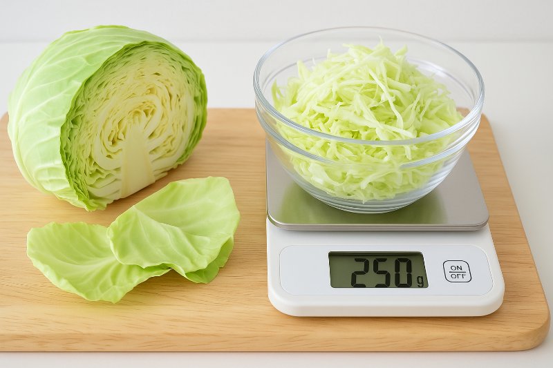 キャベツ250gってどのくらい？1/4玉・葉枚数・ざっくり量るコツを徹底解説