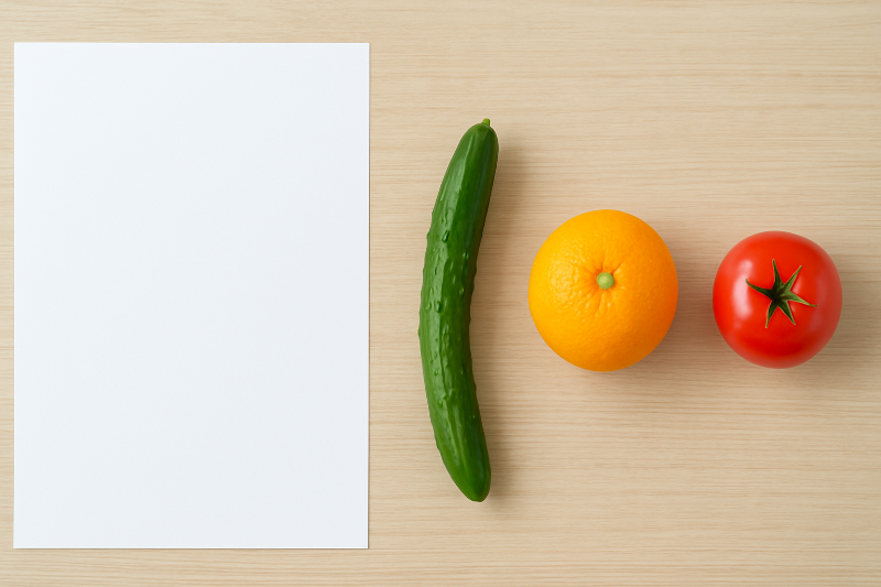 重さ50gはどれくらい？A4用紙・野菜・果物でわかる身近な目安